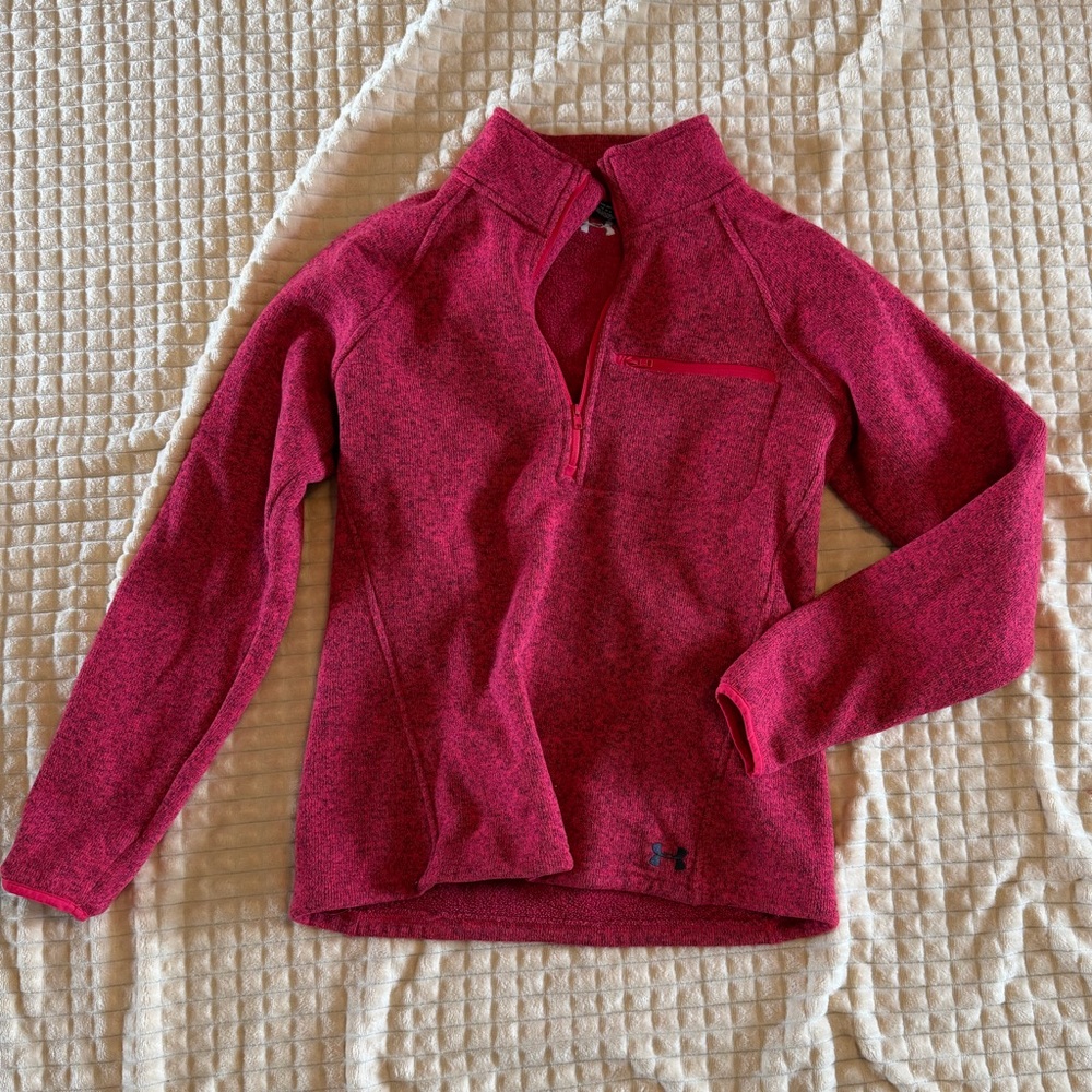 Under Armour Women's Pink Half-Zip Sweater